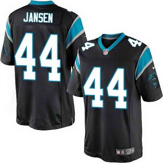 Nike Panthers #44 J.J. Jansen Black Team Color Mens Stitched NFL Elite Jersey